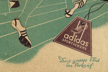 One of adidas’ first promotional cards.